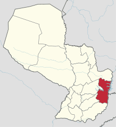 Karte von Paraguay - alto-parana