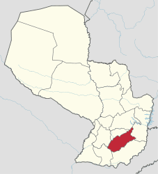 Karte von Paraguay - caazapa